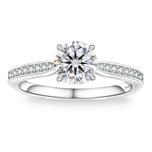 アムネシア　シルバーリング　プロポーズ　ダイヤリング 楽天市場】[MomentWish]婚約指輪レディース1カラットモアサナイト