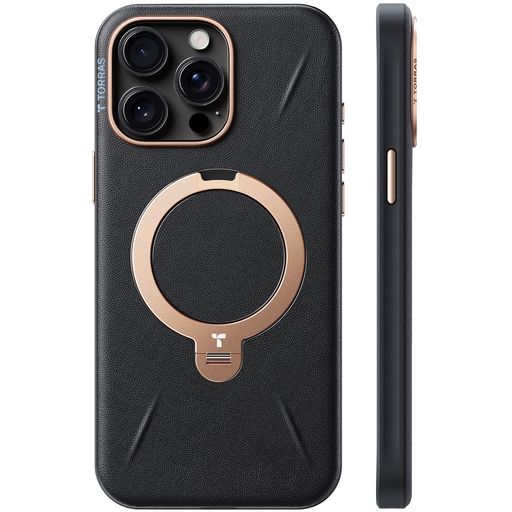 【新感覚的な体験レザー・スキンタッチ】TORRASiPhone15ProMax用入れもの革360°回転させる照明ランプ縦横両相応う輪っか磁石積み上げるMagSafe相応う無線電話申し受ける相応う米軍標準尺度耐衝撃指紋押しとどめる黄変押しとどめるOstandQ3