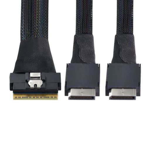 chenyangSFF-86548i74ピン-デュアルオキュリンクSFF-8611PCI-EウルトラポートスリムラインSASスリム4.0ケーブル50cmPCI-Express