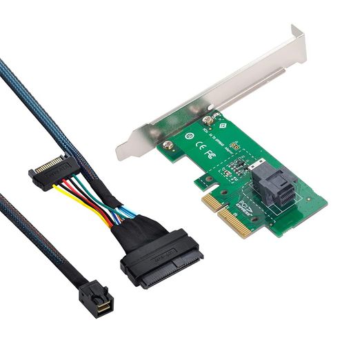 xiwaiPCI-E3.04.0toSFF-8643カードアダプターとU.2U2SFF-8639NVMEPCIeSSDケーブルメインボードSSD用 5,447円