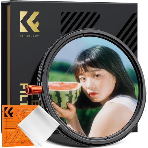 K&F CONCEPT 82mm ND2-32&CPL&1/4ブラックミスト 3in1 1枚3役 多機能フィルター 減光効果+偏光効果+ソフト効果 可変NDフィルター PLフィルター ソフトフィルター 防水防汚キズ防止 28層ナノコーティング|ベストプライスオンライン