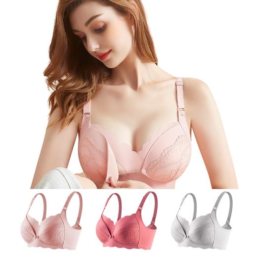 [Kaiyas]授乳ブラマタニティブラ前開きブラジャーノーワイヤナイトブラ授乳ブラジャー垂れ防止脇高設計前開きブラフロントオープン大きいサイズ綿通気性調整可能着脱簡単産前産後兼用(80C 4,889円