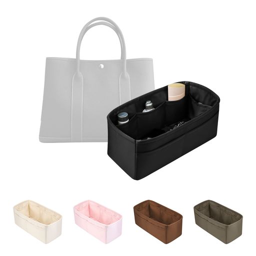 KINGSINBAGバッグインバッグサテン出どころ軽さ飛び切り取り片づける納めるバッグエルメスガーデンパーテTPM当て嵌める(黒いこと、庭園寄りあい30用)