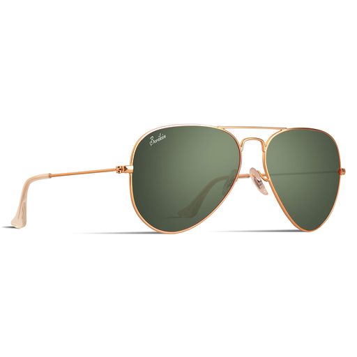 [Berikin]サングラスガラスアビエーターティアドロップメンズレディースUV400UVカットsunglassformenwomenゴールドグリーンレンズ