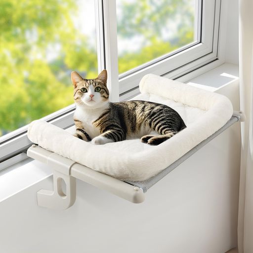 GUUSIIHOME猫ハンモックねこベッド掛け式猫ハンモックねこハンモック猫ベッド窓際用窓掛け式ベッド棚掛けねこはんもっくねこソファ猫窓パーチ猫窓ハンモック屋内用頑丈調節可能耐久性…