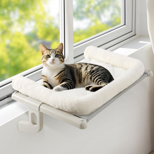 GUUSIIHOME猫ハンモックねこベッド掛け式猫ハンモックねこハンモック猫ベッド窓際用窓掛け式ベッド棚掛けねこはんもっくねこソファ猫窓パーチ猫窓ハンモック屋内用頑丈調節可能耐久性…