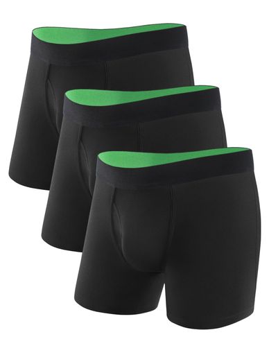 [TIICHOO]失禁ボクサーパンツ男性用前開き綿尿漏れパンツ紳士にょう漏れパンツ尿もれ対策吸収量100cc3枚組(4L3ブラック) 5,359円