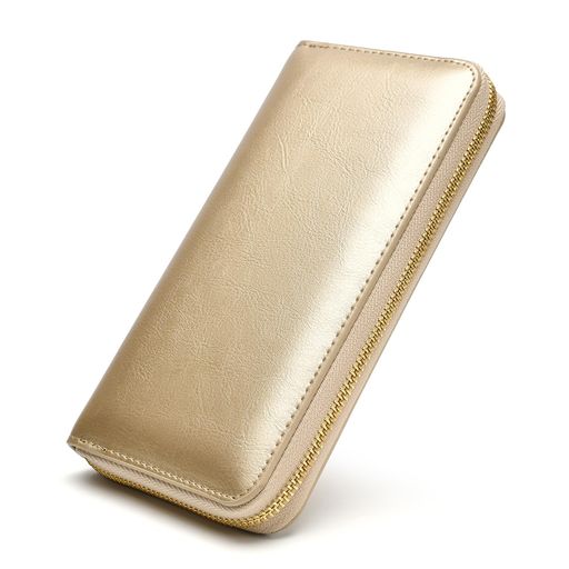 [Toyonco] 紙入れ メンズ 長紙入れ 大静電容量 本革 飛び切りなめし革 御釣り入れ 牛皮 成人男性用 Wallet 第一級の革技術者が作る メンズ紙入れ 分かりやすい 差し上げ物 かざり付ける箱付 レディース 差し上げ物 父の日 母の日 ゴールド