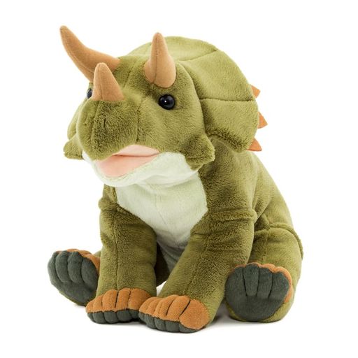 カロラータ トリケラトプス ぬいぐるみ (Mサイズ/おすわりシリーズ) やさしい手触り/リアル (恐竜のぬいぐるみ) 恐竜 おもちゃ 人形/誕生日 ギフト プレゼント (検針2度済み) / クリスマス クリスマスプレゼント