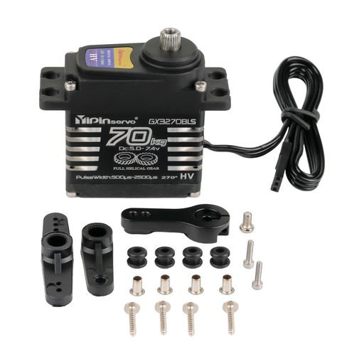 RcmallGX3270BLSデジタルサーボ70KG高トルク360°/270°/180°メタルギアIP68防水RCクローラー用(270Degree)