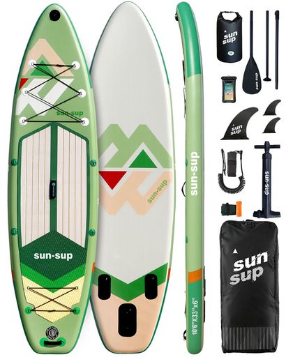 SUN-SUP 320cm インフレータブルスタンドアップパドルボード 初心者から上級者向け大人用 SUP 付属品一式セット|ベストプライスオンラインストア