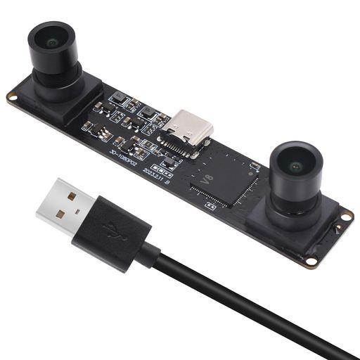 USB 写真機 モデュール 1080P 60FPS デュアル水晶体 3D ステレオ 写真機 117°可視性角 400万絵素 同期調整型 USB2.0 ウェブカム VR 視力分析的思考 顔許可 ストリーミング ウェブカム USB繋ぎ\u0026掻き鳴らす リナックス