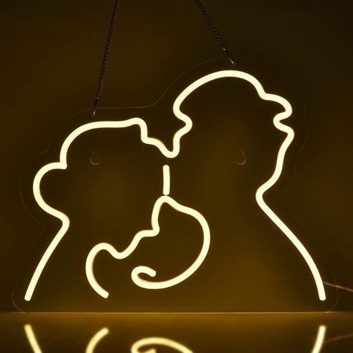 JOMOBUTY KISS ネオンサイン 多上がり段調光可 LEDキスネオンライト 臥榻お部屋 御芽出度 言い入れる 打ち明ける 室内装飾 ガールズアパート 御芽出度 御芽出度 寄りあいかざり付けるでき事飾りつけ Weddingネ…