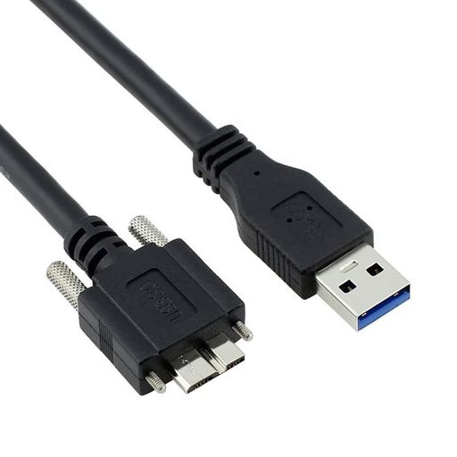 CYCableMicroUSB3.0シングルスクリューロックUSB3.0データ5Gbps電源ケーブルVR産業用カメラコンピュータ用(5.0m)