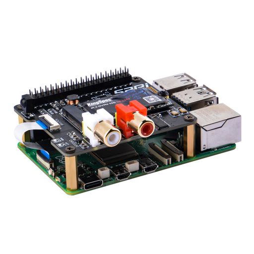 GeeekPiHiFiDACHat、RaspberryPi5用PCIeからNVMeSSD機能付き、NVMe2230/2242SSDをサポート