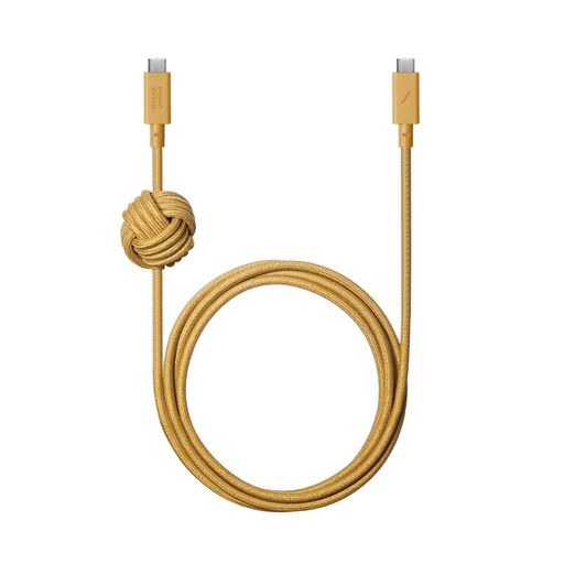 NativeUnionAnchorCable240W?10フートの強化された編み込みUSB-CからUSB-CPowerDelivery3.1申し受ける有線テレビ、加重値付き添い人結びこぶ付き添い人?iPhone15、15Pro