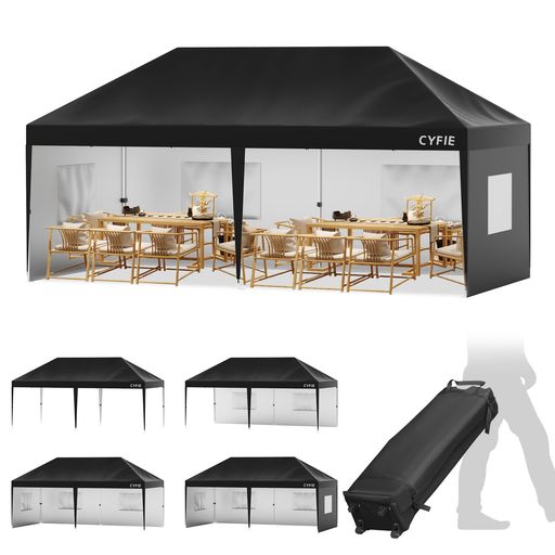 楽天市場】CYFIEタープテント3mx6mサイドシート6枚付ワンタッチタープ
