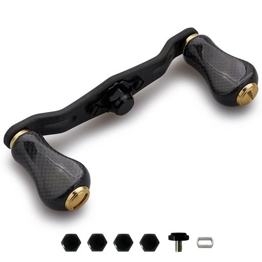 HEIGHTEN85/95mmリールハンドル20mm/21mmノブ搭載1.5Kカーボンシマノ(SHIMANO)ダイワ(DAIWA)アブ(Abu)通用ベイトリール用GourdSeries(V2.0-85mm-ゴールド