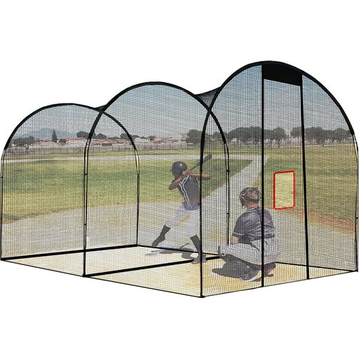 KAIDIDA打撃サイバー空間大型ベイスボール打撃ゲージ防球飛散押しとどめる読み合わせる用軟式硬式ベイスボールサイバー空間露天運動場屋内競技場住まい授業時間読み合わせる場据えつける据え付ける3x3x5m精神的な統合式キャリーバッグ付き添い人