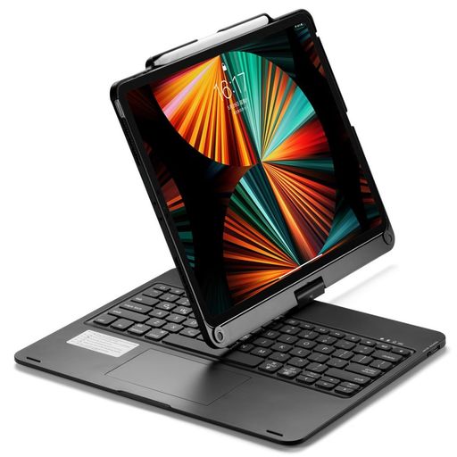 360度回転2024iPadPro13インチ(M5M4)用の/iPadAir13インチ(M3M2)用のキーボードケースタッチパッドバックライト付きiPadPro12.9インチ第6/5/4/3世代用のキーボードカバー