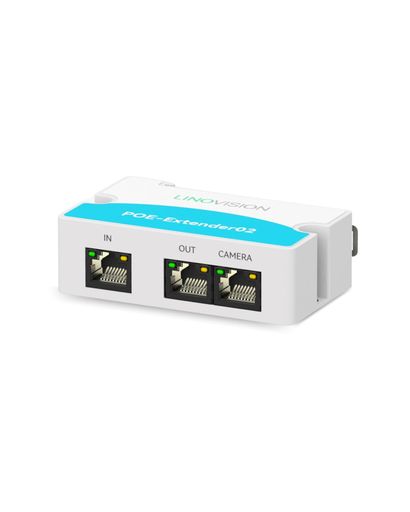 LINOVISION2ポートPOE延長エクステンダーCat5/6LANケーブルで100mカスケード長距離転送802.3af/atIPカメラ、IP電話、ワイヤレスAPなど2つのPOEデバイスに電力を供給する