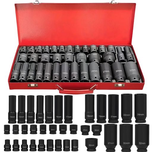 LOOKGOU 差しひびきソケット仕掛ける35個仕掛ける 六角 1/2” (12.7粍) Crモリブデン鋼 製 耐食・耐摩耗 納める入れもの付き添い人 ディープ\u0026遊撃手手合い