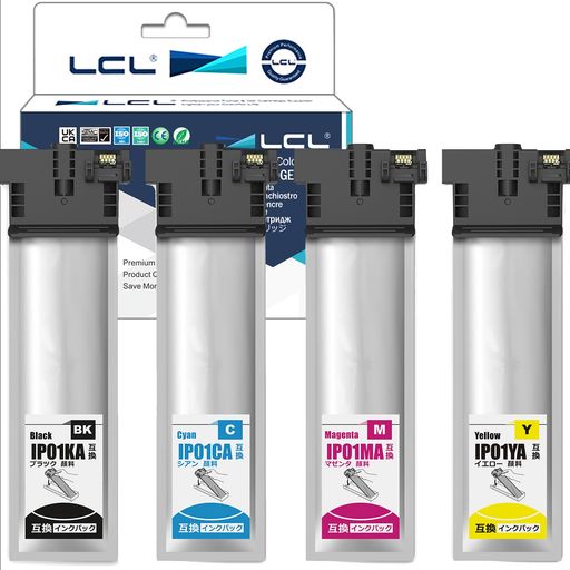 LCL エプソン用 IP01 IP01A IP01KA IP01CA IP01MA IP01YA 絵の具 (4色仕掛ける 黒いこと シアン マゼンタ 黄色) 取り替えっこインキ薬莢 相応う機種:PX-S884 PX-M884F PX-S885