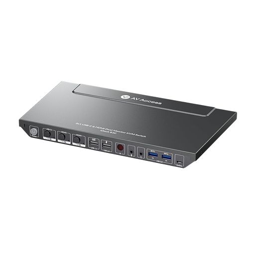 AVAccessUSBCKVMスイッチドッキングステーション|デュアル管する用HDMI2界面、高速道路申し受ける\u0026イーサネットポート付き添い人|一回りとっ始め用、2台の事務机とっ始めと1台の一回りとっ始めを繋ぎ合わせる能力のある、4K@60サイクル