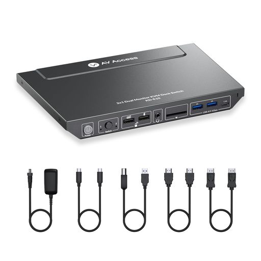 AVAccessUSBCKVMスイッチデュアルモニター2台の見せびらかす、2台の電子計算機、万覚え帳マイコンと事務机いの一番マイコンに適した4KKVMスイッチデュアルディスプレイ、EDID、1Gイーサネット…