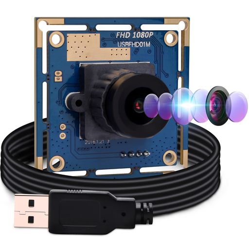 ELP1080PUSBカメラモジュール高速Webカメラ小型広角usbカメラ200万画素ウェブカメラボードUVCUSB2.0パソコンカメラOV2710Web会議用カメラHD2.1mmレンズWebかめら100fps