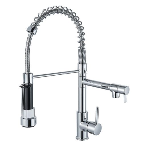 Cooltensキッチン 蛇口 キッチン 水栓 シングルレバー シャワー 混合水栓 台所用 伸縮 ホース引出し 360°回転式プルダウンスプレー付き 泡沫整流 キッチン用 蛇口、冷温水対応、2モード噴霧|ベストプライスオンラインストア