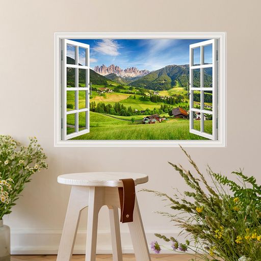 楽天市場】ウォールステッカー窓風景春3D窓枠風景壁紙ステッカー壁紙