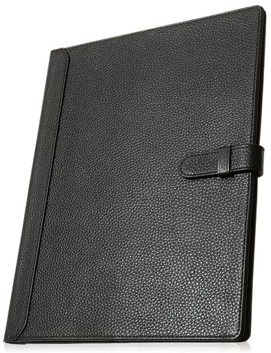 [BLUESINCERE]ノートカバーB5本革スリム2冊収納手帳カバー大学ノートペンホルダーしおり付きカード入れ/NC2(ロイヤルブラック)
