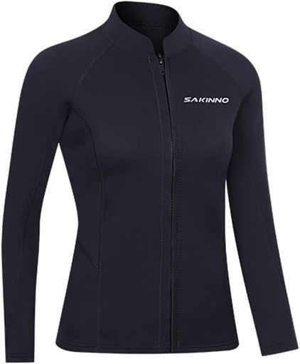 MORGENSKYサーフスーツウェットスーツ3mmジャケット男女水着上着サウナスーツ保温通気防寒防風水陸両用紫外線対策サーフィンダイビング釣り潮干狩りマリンスポーツKNN302(レディースXL)