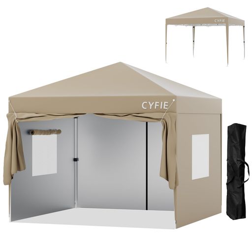 楽天市場】CYFIEタープテント3mx6mサイドシート6枚付ワンタッチタープ