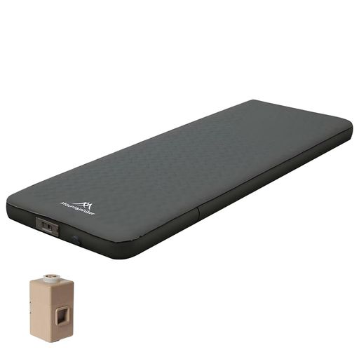 Mountainhiker エアマットレス 厚さ10cm 電動エアポンプ内蔵 キャンプ・ 車中泊・防災用 インフレーターマット R値8.0緊急時の屋外での使用に最適です。(オリーブグリーン、幅70cm)|ベストプライスオンラインストア