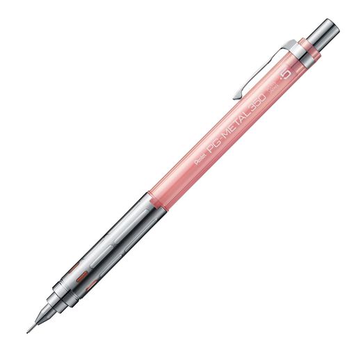 ぺんてるシャープペンPG-METAL350ピージーメタル0.5mmクリアピンク10本PG315-TP