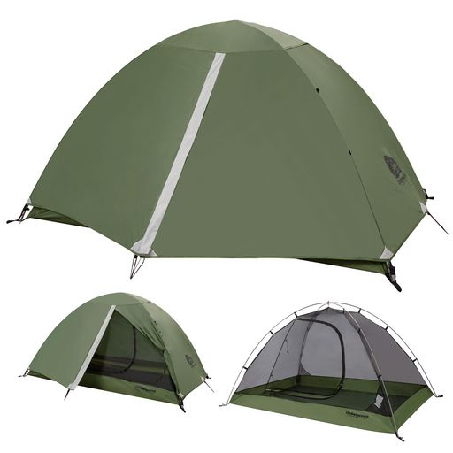 UnderwoodAggregator2人用キャンプドームテント二人用-軽量簡易二重層耐水圧5000MM防風防水登山収納袋付きコンパクトツーリング3シーズンキャンプ用品