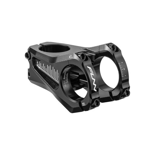 Funnイコライザー(Equalizer)バイクステム-ゼロライズ、長さ50mmのステム、バークランプ31.8mm、0度の自転車ステム、マウンテンバイクとBMXバイク用(ブラック)