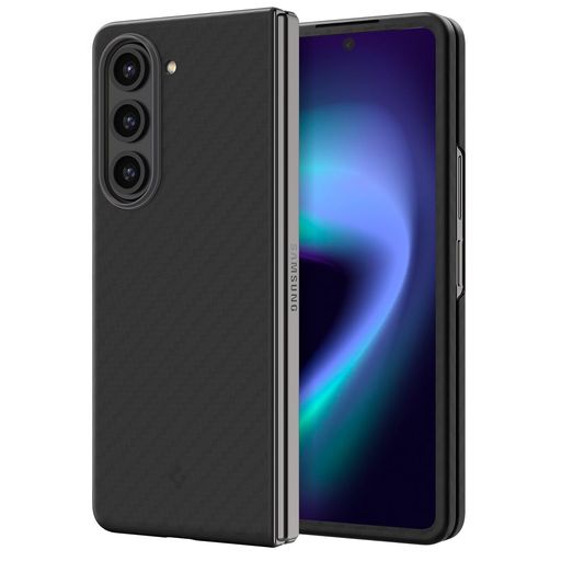 Spigen Galaxy Z Fold5 入れもの アラミドカーボン [ SC-55D | SCG22 ] 超軽さ 超薄型 黄ばみ絶無 水晶体防御すること [ 厚さ 0.9粍 ] 重さ17.1 文句なし・相応う 無線電話申し受ける相応う 大気圏・人はだ 労働者階級