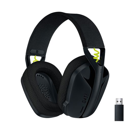 LogicoolGゲーミングヘッドセットG435BKゲーミングワイヤレスヘッドセット軽量165gLIGHTSPEEDBluetoothマイク付き充電18時間連続使用可能ヘッドホンヘッドフォン無線PS5PS4PC