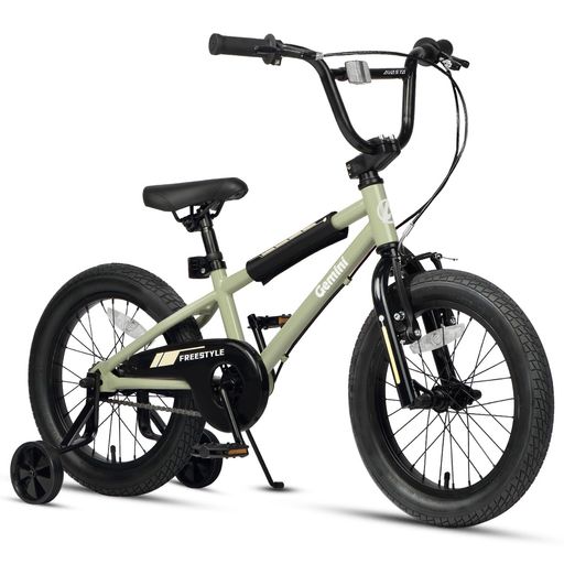 【AVASTA】Gemini 18インチ子供用BMX自転車 かっこいい街乗りBMX自転車 7歳 8歳 9歳 11歳 12歳 幼児 小学生 男の子 女の子 こども乗り練習 補助輪付き サイトスタント キックスタンド 前後輪ブレ…|ベストプライスオンラインストア