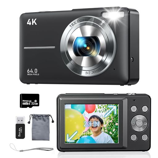 デジカメ 4K動画撮影フリップ デジタルカメラ AFオートフォーカス Amazon | デジカメ AEKOMi 4K動画撮影 64MP画素 フリップ