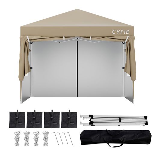 CYFIE タープテント 3mx3m ワンタッチテント サイドシート4枚付き アウトドア用 テント uvカット 紫外線カット 簡易テント イベントテント 収納バッグ付き テント ワンタッチ風抜け 遮光 遮…|ベストプライスオンラインストア