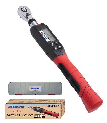 ACDelco3/8”(9.5mm)デジタルトルクレンチトルク値5-50Nmブザー&LED警告灯内蔵ISO6789校正証明書付属自動車エンジン修理トルク値校正(日本語取扱説明書付属)ARM601-3