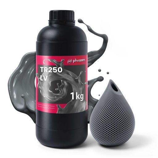 phrozen光造形3Dプリンター用UVレジン[TR250LV]耐熱性光硬化樹脂LCD/SLA3Dプリンタ向け高精度高速硬化低収縮非脆性造形材料(1000gグレー)