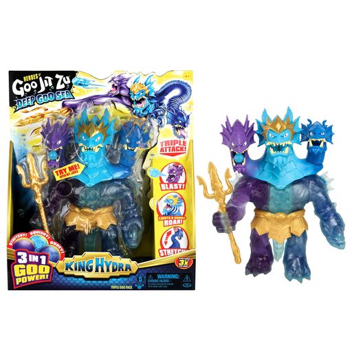 Heroes of Goo Jit Zu ディープ グー シーキング ハイドラ フィギュア トリプルアタック 3in1 グーパワー さらに光と音のバトルアクション!｜ベストプライスオンラインストア