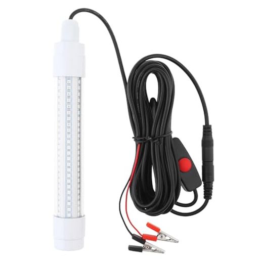 SecurityIng集魚灯高輝度1600ルーメン12-48V16W144LED水中集魚灯堤防船夜釣りアジサバイカスズキイワシマダイタチウオ釣り5Mコード付きIP68防水(Blue)