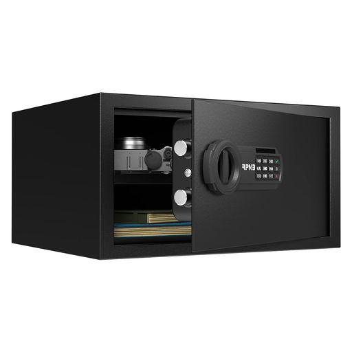 RPNB金庫家庭用小型電子金庫保管庫防犯セーフデジタルキーボード緊急キーでロック解除現金宝飾品貴重品A4ファイル収納ケース床・壁に固定可能家庭事務所旅館店に適し日本語マニュアル…