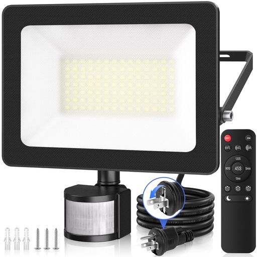 CLYセンサーライト屋外人感センサーライト防犯ライトLED投光器80W昼光色10000LM6500KIP66防水人感センサー作業灯フラッドライト超爆光【2025年最新改良リモコン操作常時点灯機能